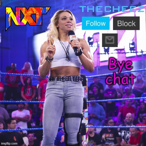 Bye chat | image tagged in zoey stark template | made w/ Imgflip meme maker