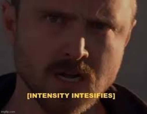 INTENSITY INTENSIFIES | image tagged in intensity intensifies | made w/ Imgflip meme maker