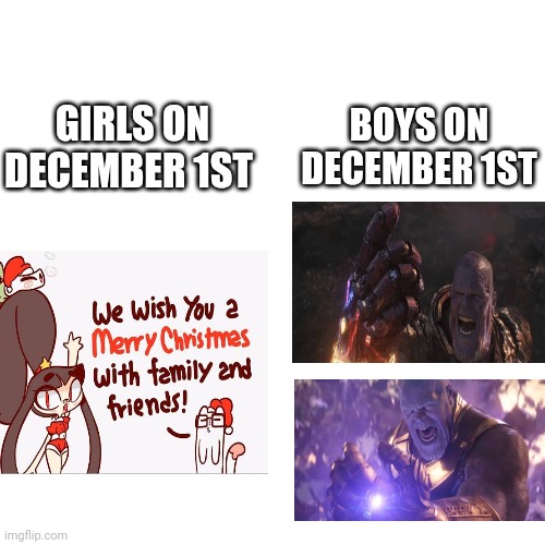 I salute all the winners of NNN |  BOYS ON DECEMBER 1ST; GIRLS ON DECEMBER 1ST | image tagged in december,memes,funny,low effort,nnn,christmas | made w/ Imgflip meme maker