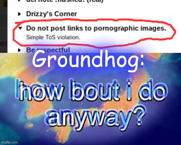 Groundhog: | image tagged in how bout i do anyway | made w/ Imgflip meme maker