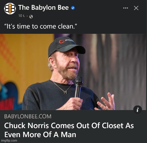 Pronouns Eff/Yeah! | image tagged in chuck norris joke,chuck norris,funny,satire,the babylon bee | made w/ Imgflip meme maker