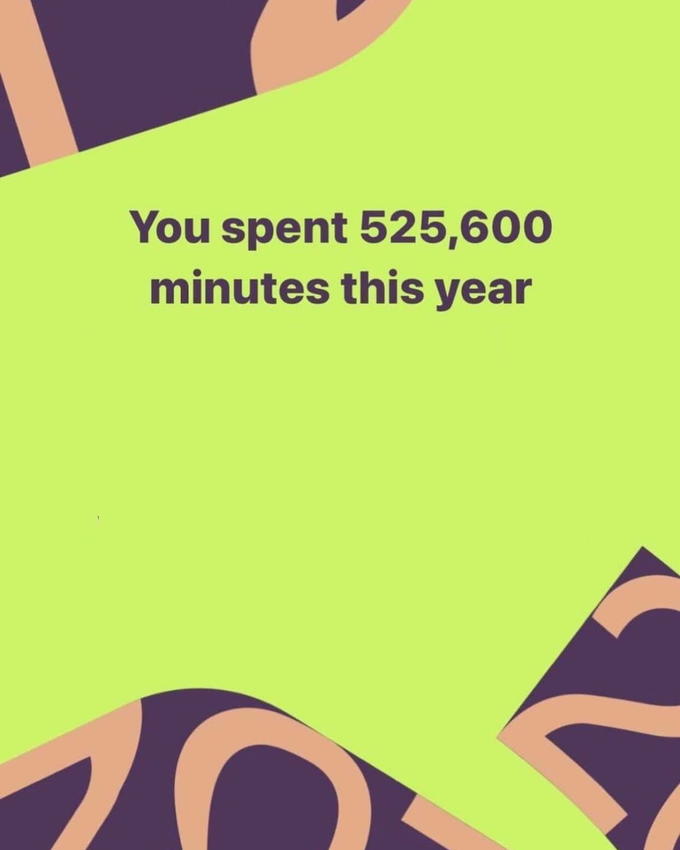 you spent 525600 minutes this year Blank Meme Template