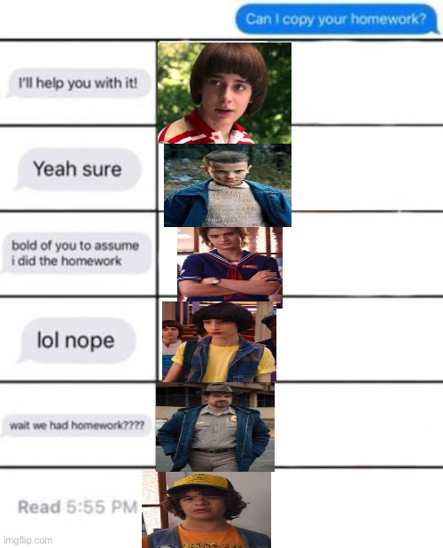can I copy stranger things edition | image tagged in can i copy your homework,stranger things | made w/ Imgflip meme maker