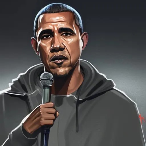 Barack Obama slaps Kanye West across the face at the awards cere Blank Meme Template