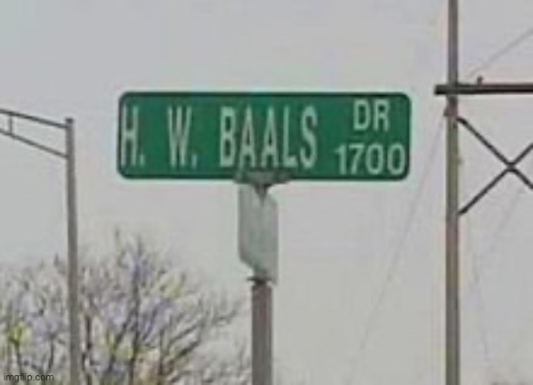 Harry has a street named after him.  Vote for harry baals | made w/ Imgflip meme maker