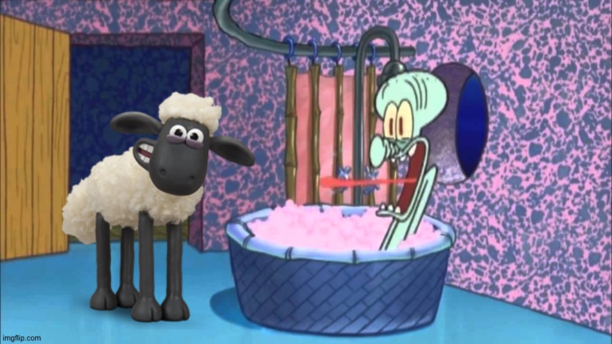 Shaun goes to Squidward's house | image tagged in who dropped by squidward's house | made w/ Imgflip meme maker