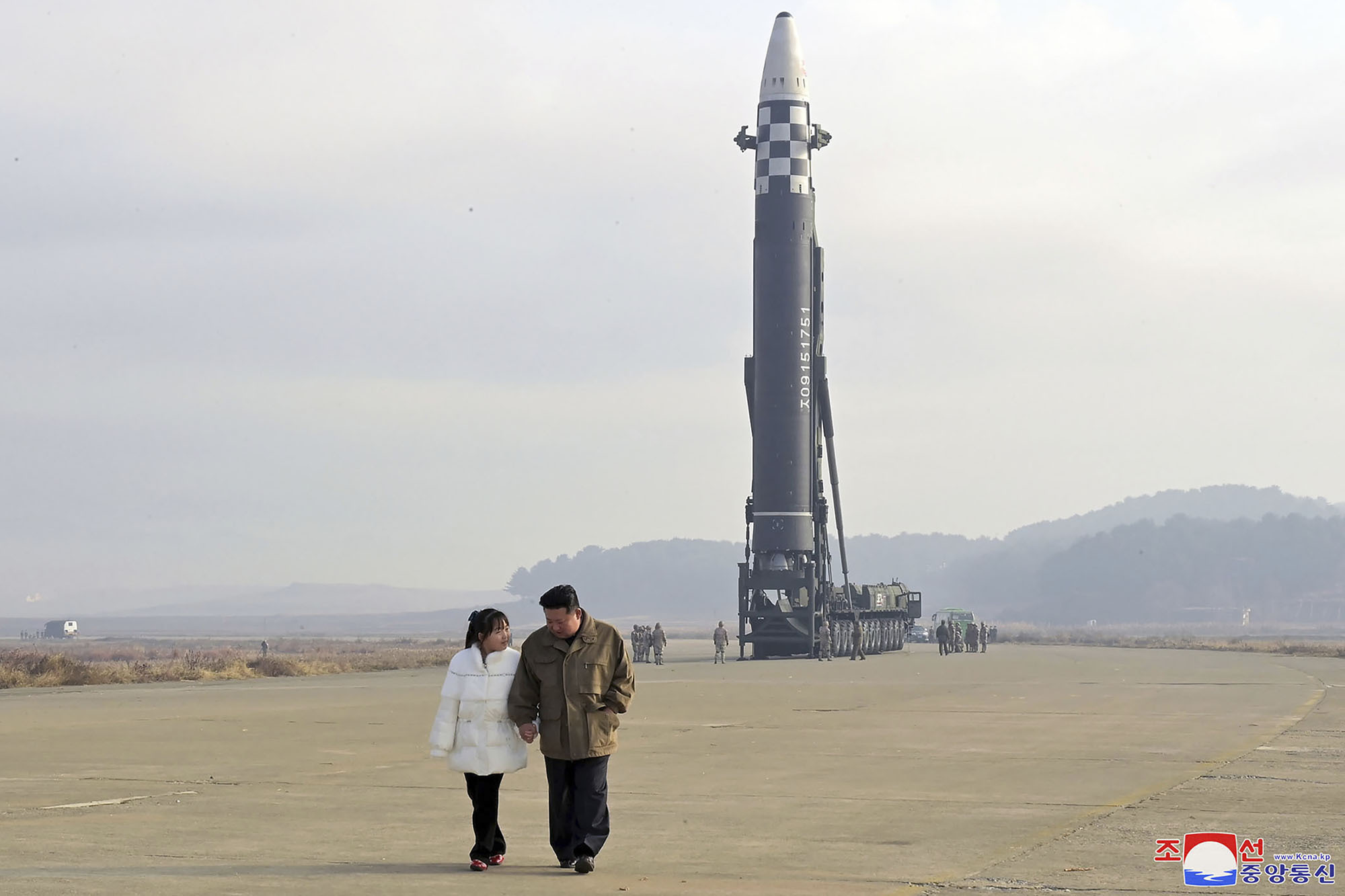 Kim Jong Un & daughter Blank Meme Template