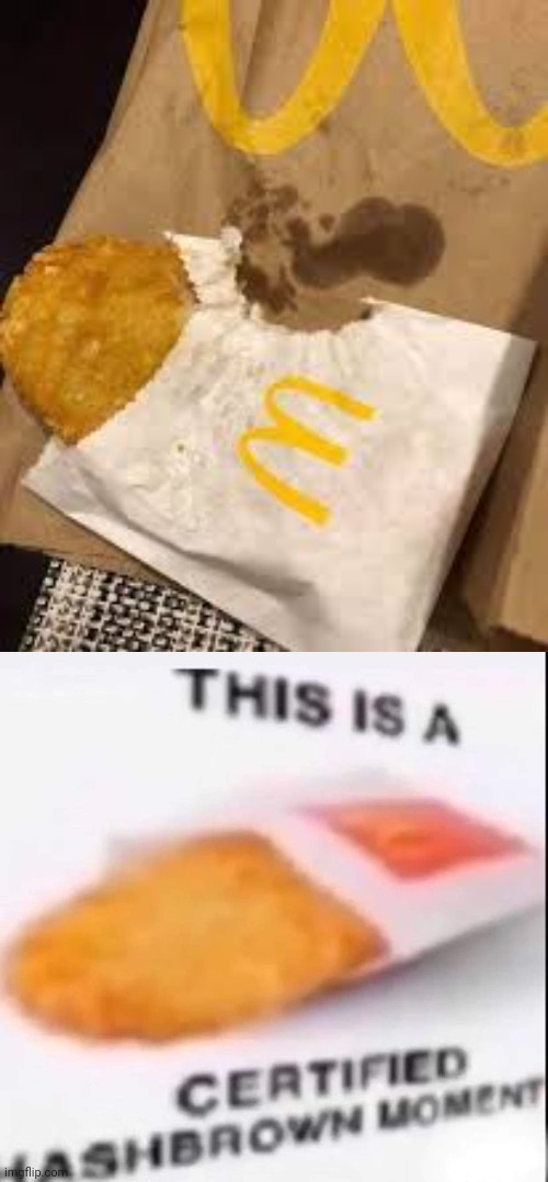 The cursed way of eating hash browns | image tagged in hash brown moment,hash browns,hash brown,memes,cursed image,mcdonald's | made w/ Imgflip meme maker