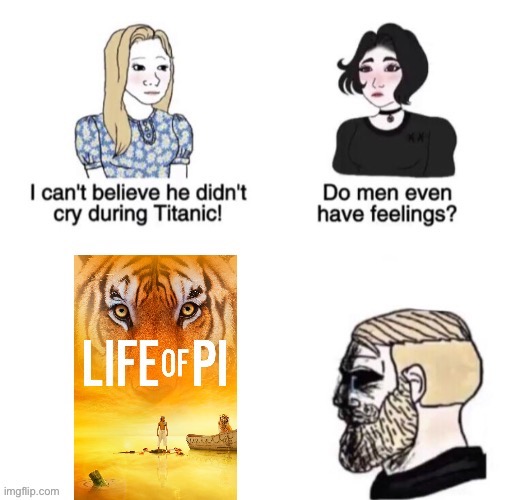 Life of Pi | image tagged in chad crying | made w/ Imgflip meme maker