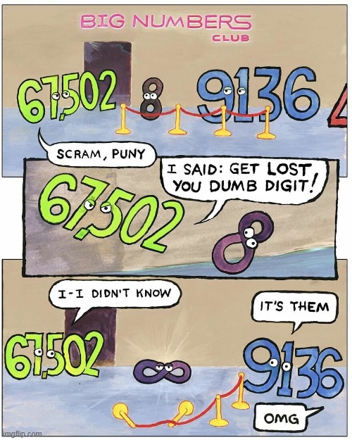 Numbers | image tagged in comics | made w/ Imgflip meme maker
