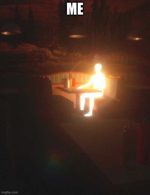 Glowing Man | ME | image tagged in glowing man | made w/ Imgflip meme maker
