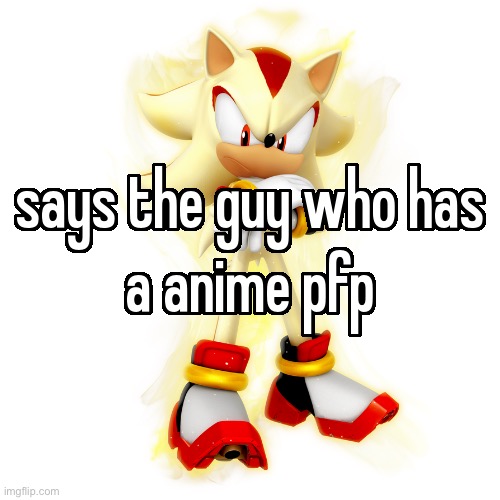 says the guy who has a anime pfp | image tagged in says the guy who has a anime pfp | made w/ Imgflip meme maker