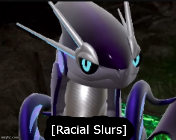 imma make this a temp | [Racial Slurs] | image tagged in smug miraidon | made w/ Imgflip meme maker
