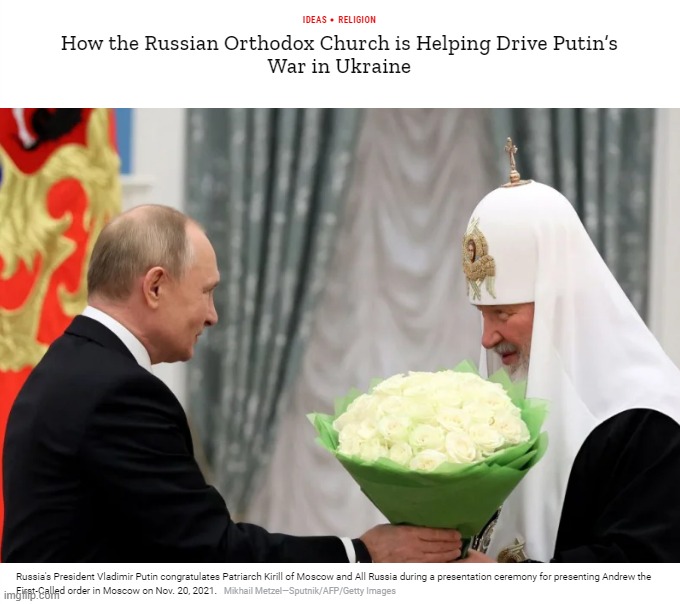 Russian Orthodox Church pro-Ukraine War | image tagged in russian orthodox church pro-ukraine war | made w/ Imgflip meme maker