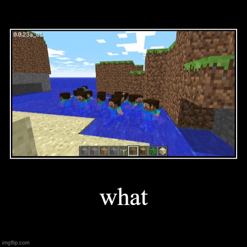what | image tagged in funny,demotivationals,minecraft,cursed image | made w/ Imgflip demotivational maker