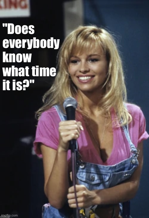 Tool Time Lisa “Does everybody know what time it is?" | "Does everybody know what time it is?" | image tagged in home improvement,tool time,pamela anderson,tim allen,home improvement tool time lisa,does everybody know what time it is | made w/ Imgflip meme maker