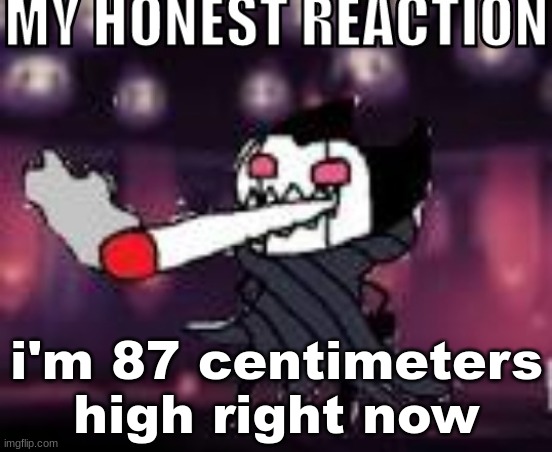 my honest reaction | i'm 87 centimeters high right now | image tagged in my honest reaction | made w/ Imgflip meme maker