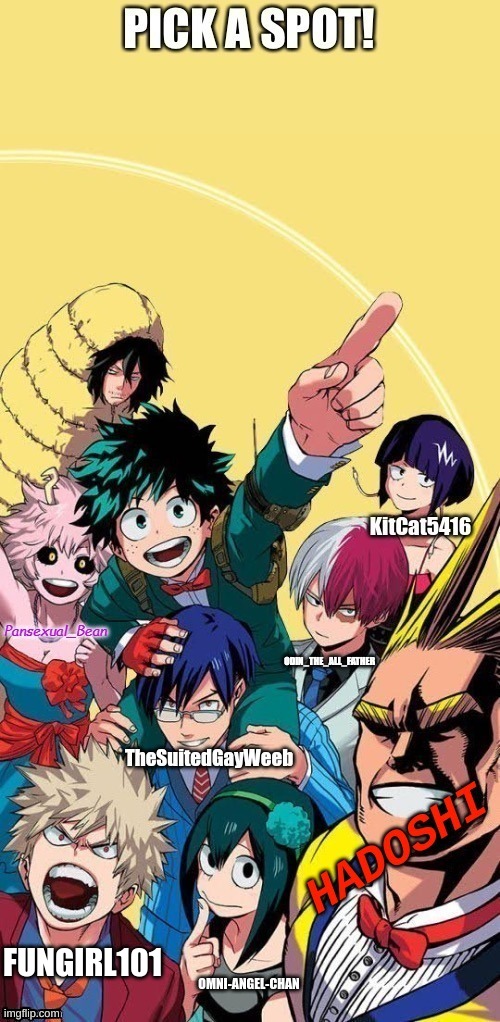 yes | FUNGIRL101 | image tagged in mha | made w/ Imgflip meme maker