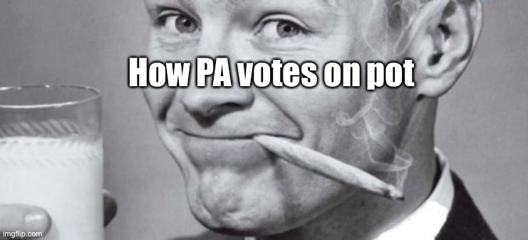 Marijuana American | How PA votes on pot | image tagged in marijuana american | made w/ Imgflip meme maker