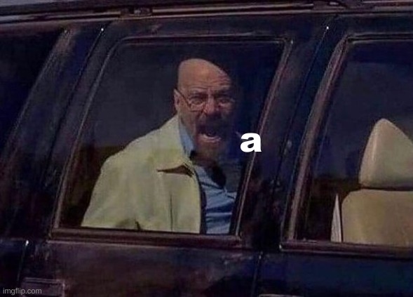 Walter White Screaming At Hank | a | image tagged in walter white screaming at hank | made w/ Imgflip meme maker