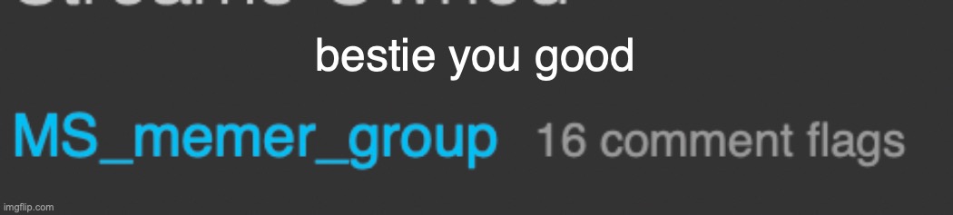 bestie you good | made w/ Imgflip meme maker