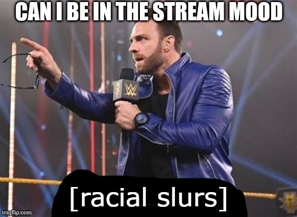 yes | CAN I BE IN THE STREAM MOOD | image tagged in la knight racial slurs | made w/ Imgflip meme maker