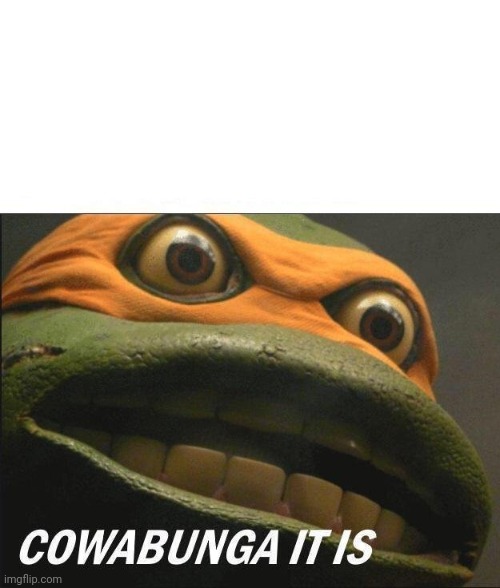 Cowabunga It Is | image tagged in cowabunga it is | made w/ Imgflip meme maker