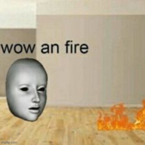 wow an fire | image tagged in wow an fire | made w/ Imgflip meme maker