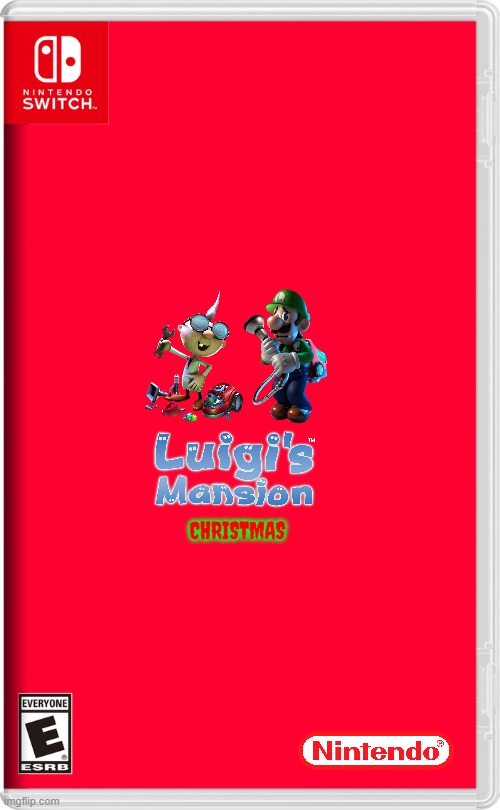 if nintendo made christmas games volume 5 | CHRISTMAS | image tagged in nintendo switch,luigi,christmas,fake | made w/ Imgflip meme maker