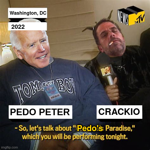 pedo's paradise | Washington, DC; 2022; PEDO PETER; CRACKIO; Pedo's | made w/ Imgflip meme maker