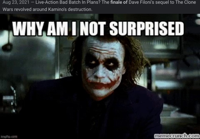 image tagged in star wars,the joker | made w/ Imgflip meme maker