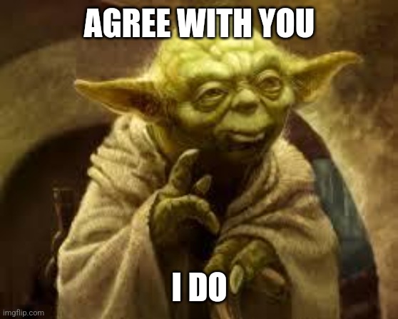 yoda | AGREE WITH YOU I DO | image tagged in yoda | made w/ Imgflip meme maker