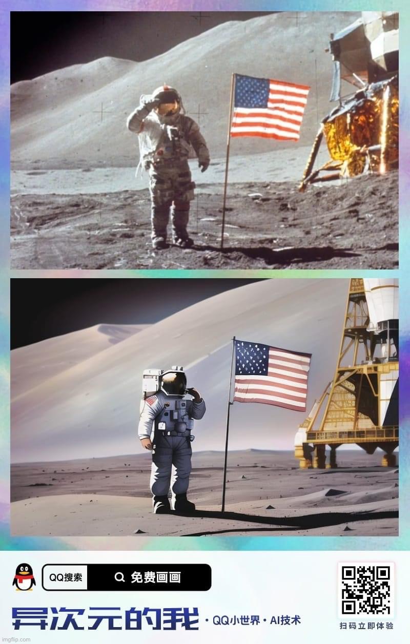 moom | image tagged in moon landing anime | made w/ Imgflip meme maker