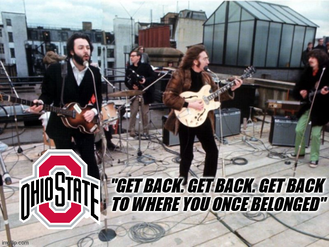 Playoffs Baby! | "GET BACK. GET BACK. GET BACK 
TO WHERE YOU ONCE BELONGED" | image tagged in the beatles rooftop | made w/ Imgflip meme maker
