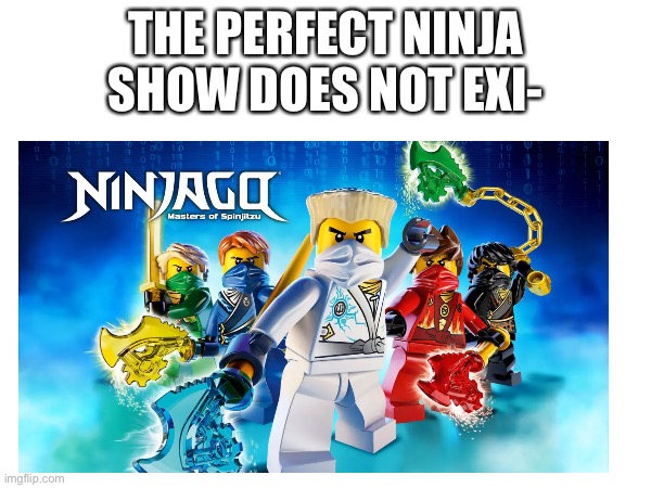 Spinjitzu master | THE PERFECT NINJA SHOW DOES NOT EXI- | image tagged in ninjago,kids | made w/ Imgflip meme maker