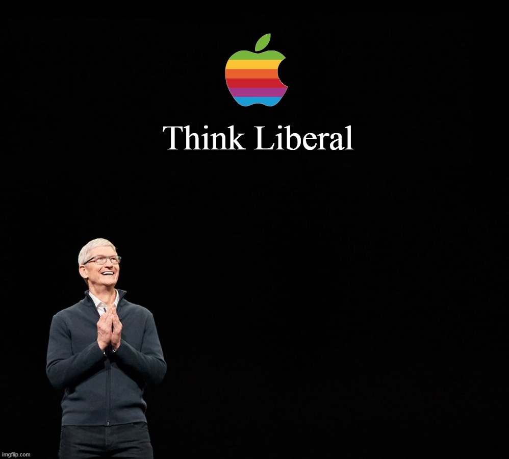 Tim Cook announces Apple will revert back to its original logo starting next year | image tagged in apple,logo,tim cook,lgbtq,california,liberals | made w/ Imgflip meme maker
