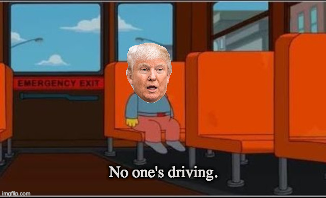 Ralph Wiggum Bus No Text | No one's driving. | image tagged in ralph wiggum bus no text | made w/ Imgflip meme maker