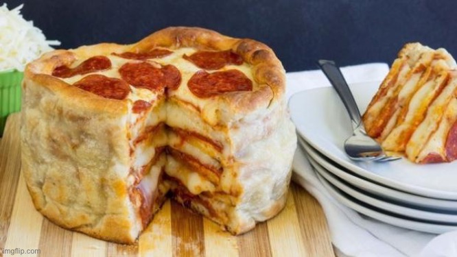 I would totally eat this | image tagged in pizza cake | made w/ Imgflip meme maker