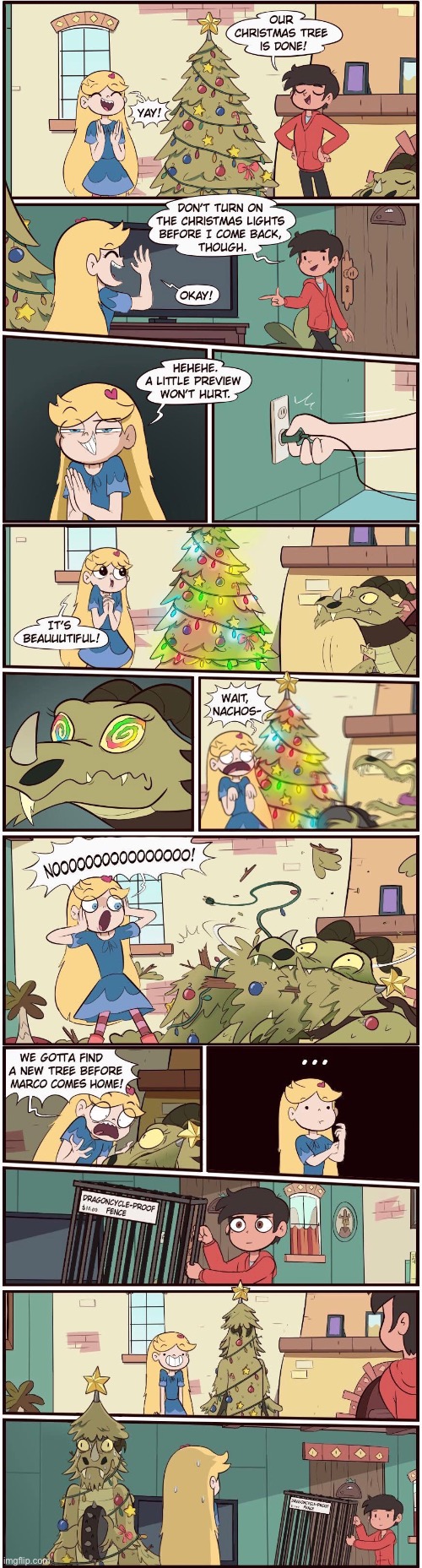 MorningMark - Oh, Christmas Treecycle | image tagged in morningmark,comics,christmas,svtfoe,star vs the forces of evil,memes | made w/ Imgflip meme maker