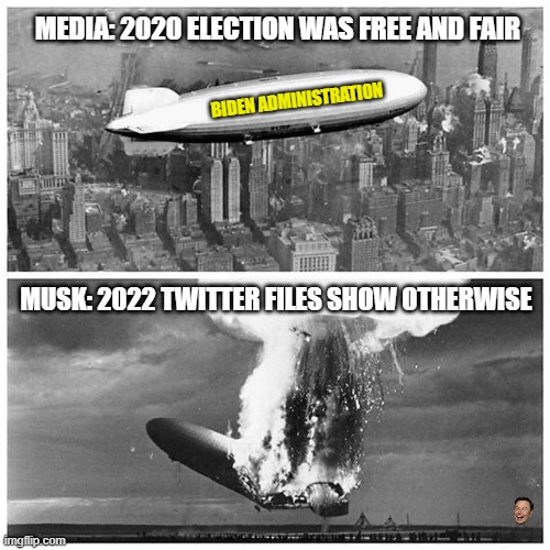 This is what real collusion looks like. | MEDIA: 2020 ELECTION WAS FREE AND FAIR; BIDEN ADMINISTRATION; MUSK: 2022 TWITTER FILES SHOW OTHERWISE | image tagged in joe biden,democrats,liberals,woke,biased media,twitter | made w/ Imgflip meme maker
