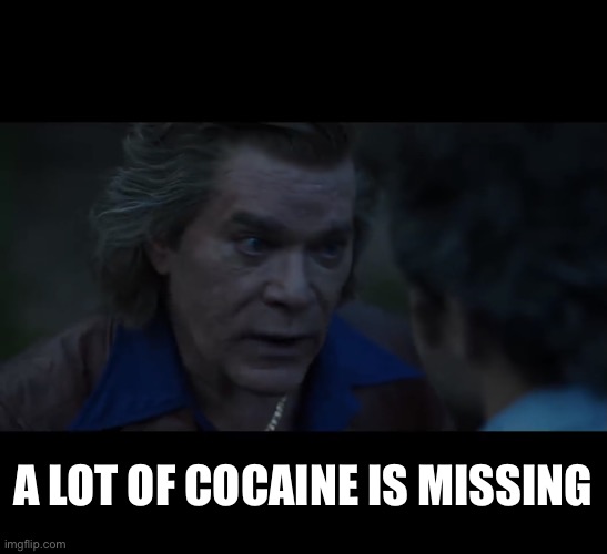 I need you to get it |  A LOT OF COCAINE IS MISSING | image tagged in ray liotta missing a lot of,ray liotta,cocaine,cocaine bear,missing | made w/ Imgflip meme maker