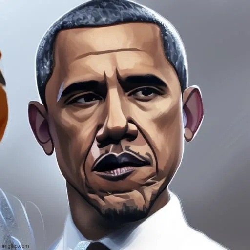 Barack Obama AI mean mug - Imgflip