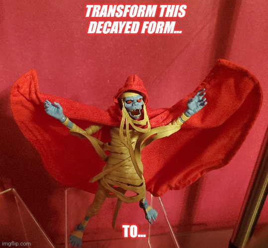 **Gong** (2/3) | TRANSFORM THIS DECAYED FORM... TO... | image tagged in thundercats | made w/ Imgflip meme maker