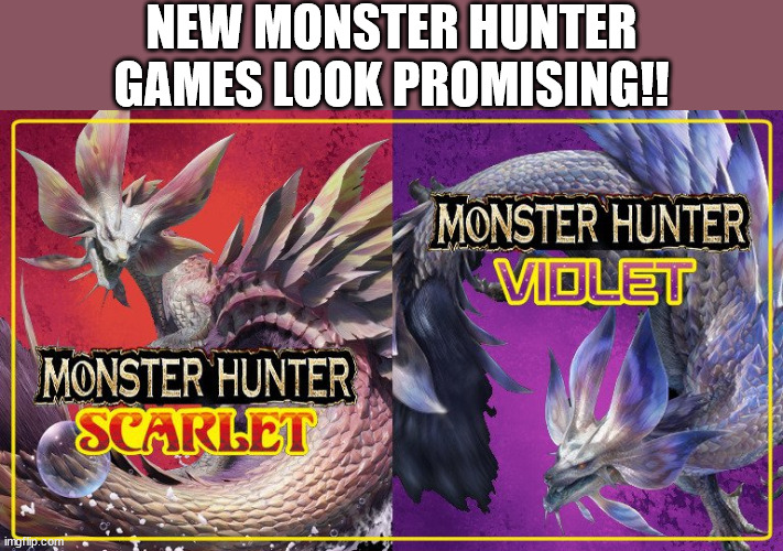 NEW MONSTER HUNTER GAMES LOOK PROMISING!! | image tagged in monster hunter,funny | made w/ Imgflip meme maker