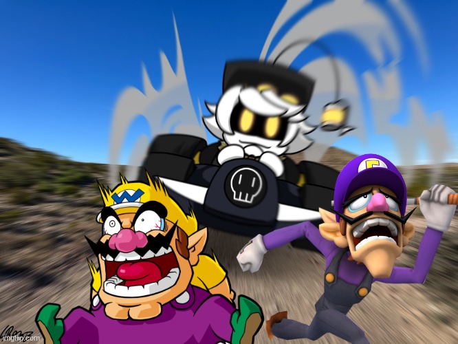 Wario and Waluigi dies after N runs over them with a car.mp3 (Art by SBeegB) | image tagged in wario dies,wario,waluigi,murder drones,batman slapping robin | made w/ Imgflip meme maker