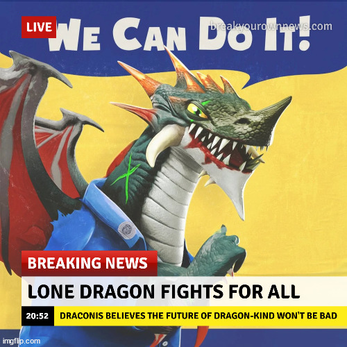 image tagged in news,hungry dragon | made w/ Imgflip meme maker