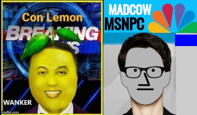 High Quality Cartoony Con Lemon and Madcow Blank Meme Template