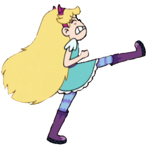 High Quality Star Butterfly Kicking Blank Meme Template
