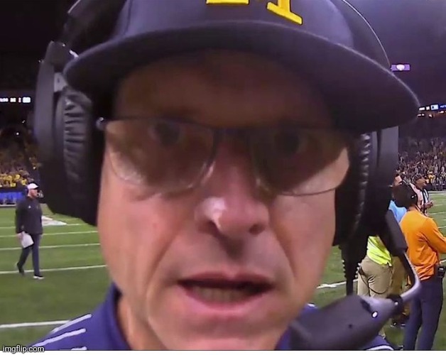 High Quality Harbaugh face Blank Meme Template