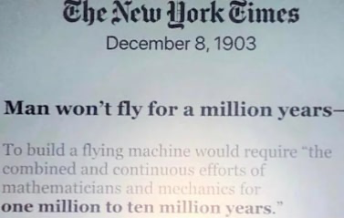 Man won’t fly for a million years Blank Meme Template